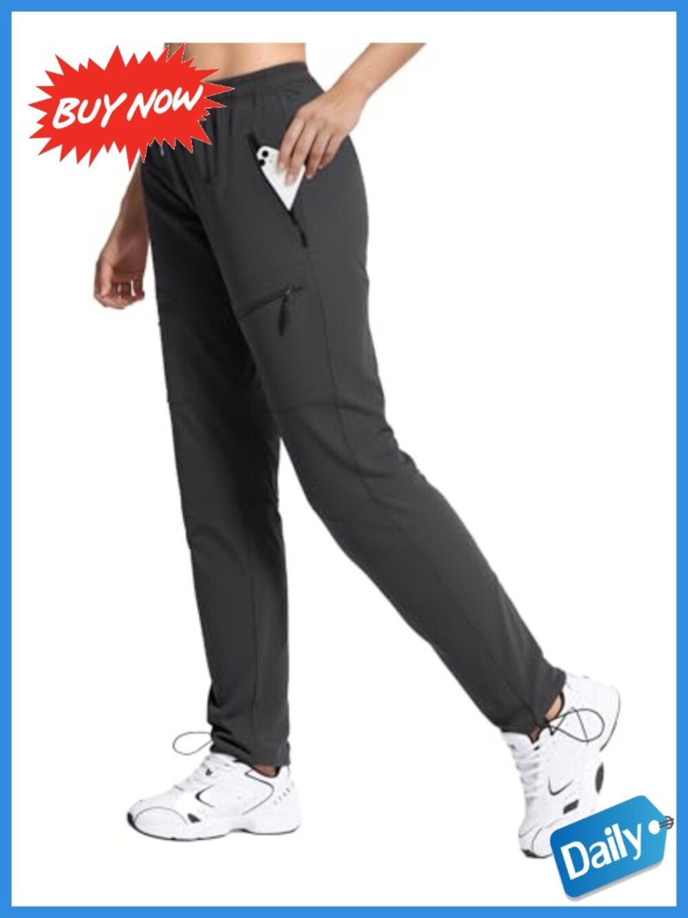 FLEFRM Women's Hiking Pants Quick Dry Water Resistant Lightweight Cargo 5